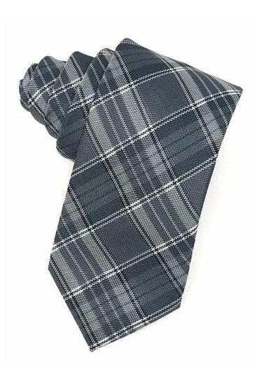 Cardi Grey Madison Plaid Necktie