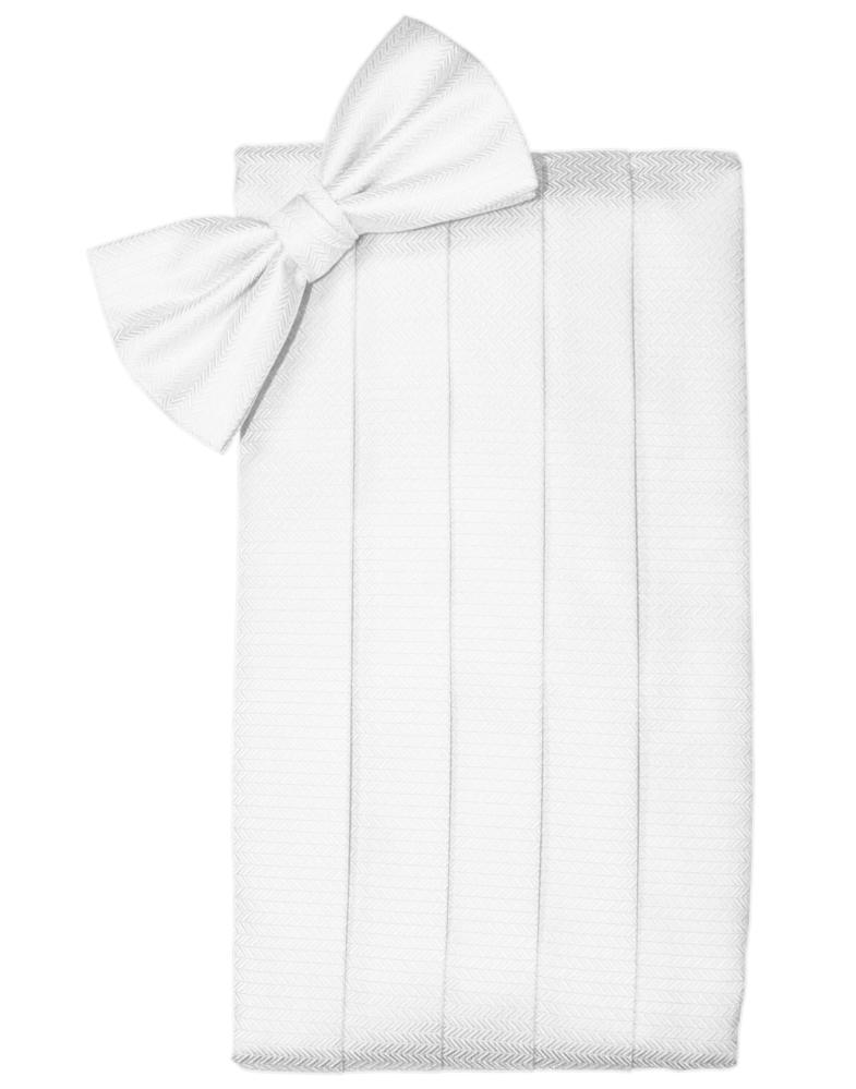 Cardi White Herringbone Cummerbund