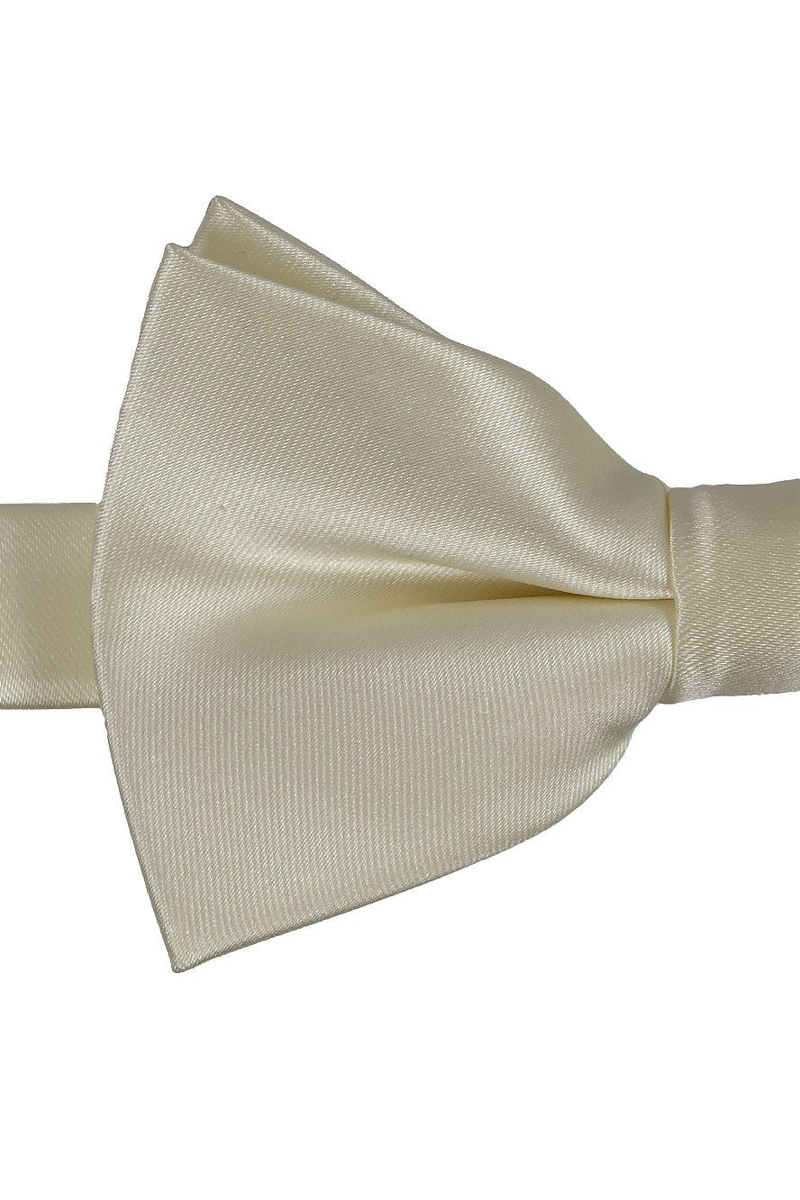 Ivory Eternity Bow Tie - close-up of fabric texture and folds