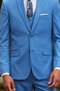 Couture 1910 Marine Blue Sharkskin Vest