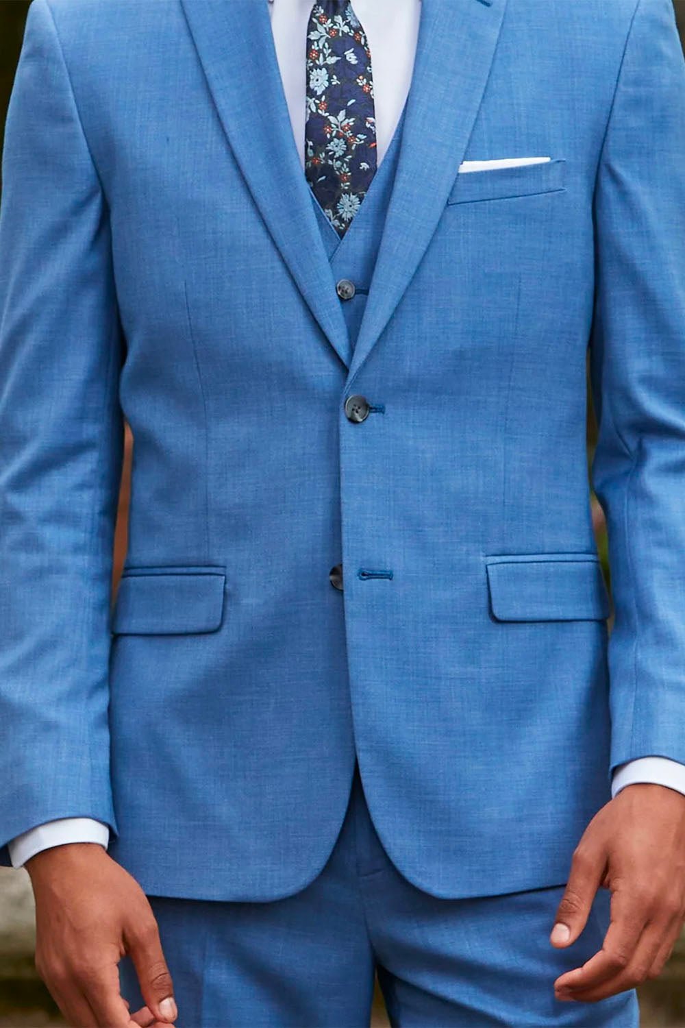 Couture 1910 Marine Blue Sharkskin Vest