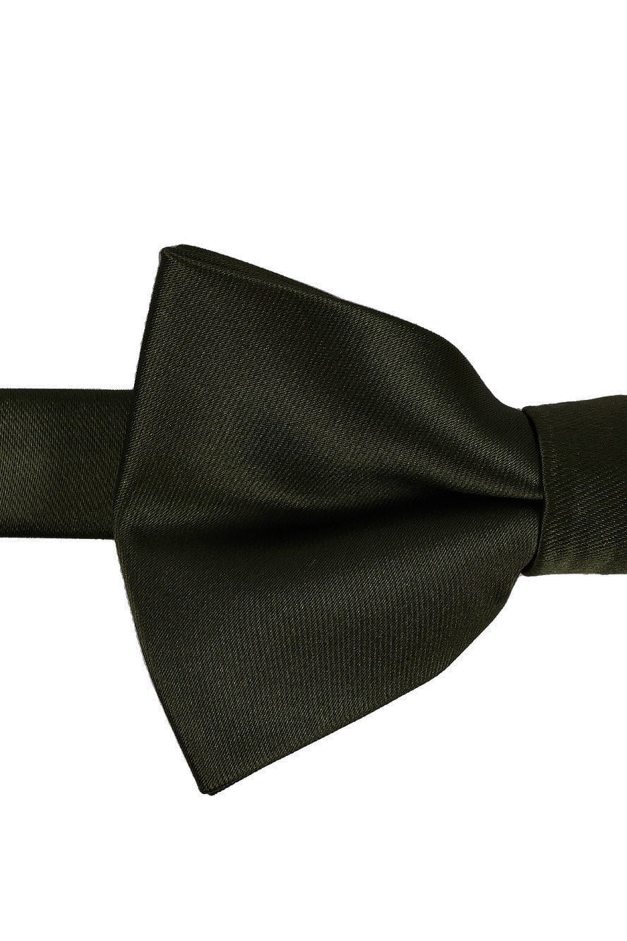 Martini Olive Eternity Bow Tie - close-up of fabric texture and folds
