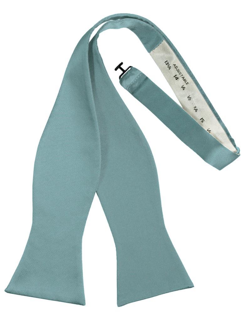 Mist Luxury Satin Bow Tie - self-tie style, front view
