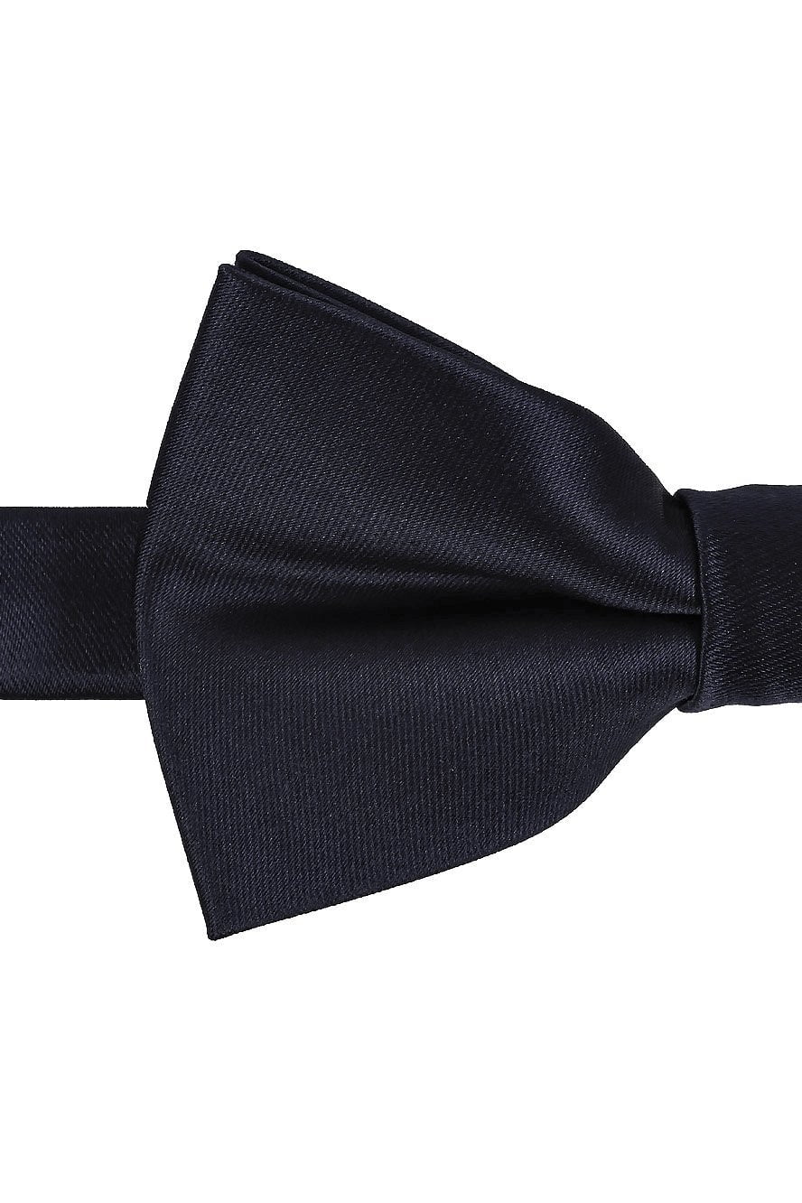 Navy Eternity Bow Tie - close-up of fabric texture and folds