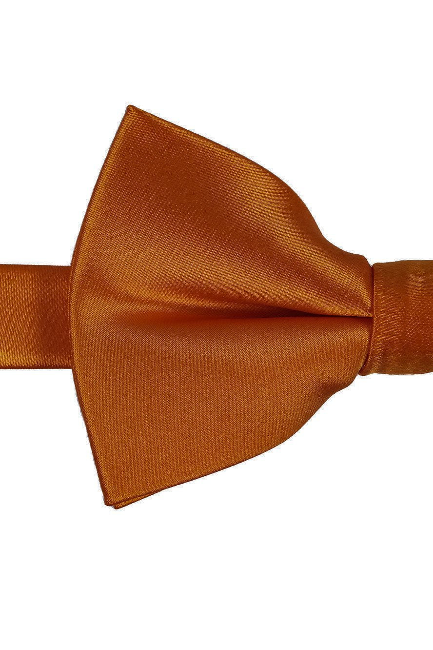 Orange Eternity Bow Tie - close-up of fabric texture and folds