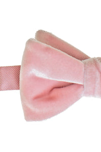 Larr Brio "Luxor" Pink Velvet Bow Tie