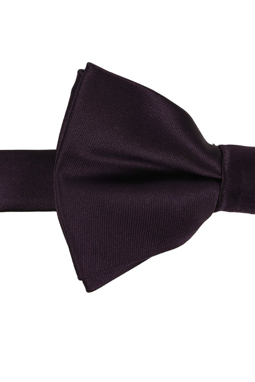 Plum Eternity Bow Tie - close-up of fabric texture and folds
