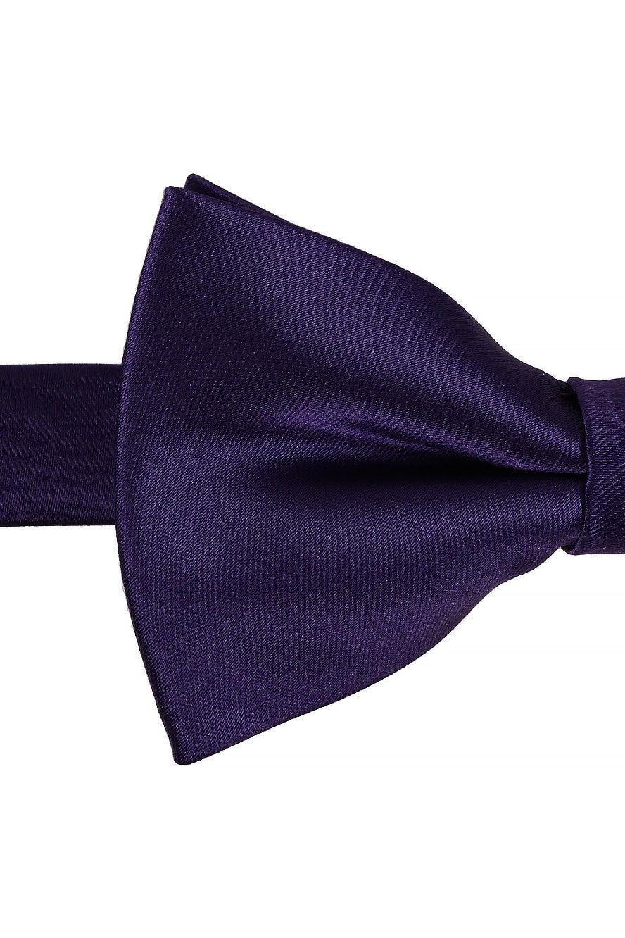 Purple Eternity Bow Tie - close-up of fabric texture and folds