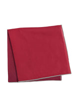 Cristoforo Cardi Red Silk & Cotton Blend Quad Pocket Square