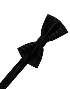 Cristoforo Cardi Pre-Tied Black Silk Weave Bow Tie