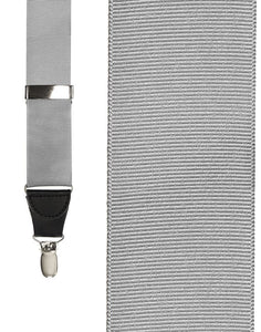 Cardi Silver Grosgraine Suspenders