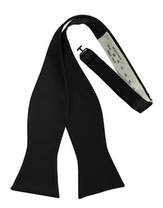Cristoforo Cardi Self Tie Black Noble Silk Bow Tie