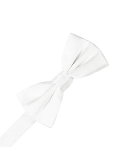 Cristoforo Cardi Pre-Tied White Noble Silk Bow Tie