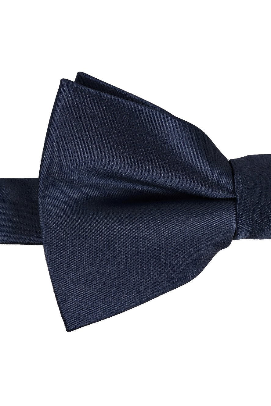 Steel Blue Eternity Bow Tie - close-up of fabric texture and folds