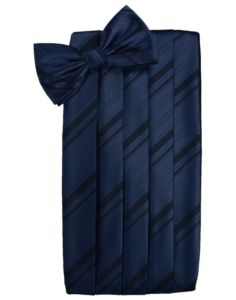 Cardi Midnight Striped Satin Cummerbund