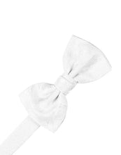 Cristoforo Cardi Pre-Tied White Paisley Silk Bow Tie