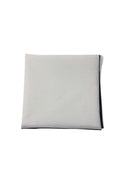 Cristoforo Cardi White Cotton with Black Border Pocket Square