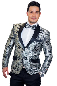 Xander Xiao "Amsterdam" Silver Tuxedo Jacket