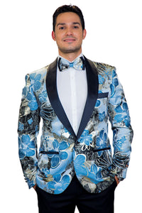 Xander Xiao "Monte Carlo" Blue Tuxedo Jacket